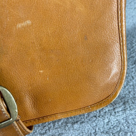 Boulder Ridge Leather Book Bag Messenger Shoulder Strap Heavy Worn In School - Picture 5 of 16